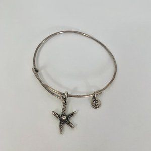 Alex and Ani Silver Starfish Charm Bangle